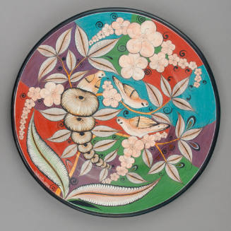 Plate with florals