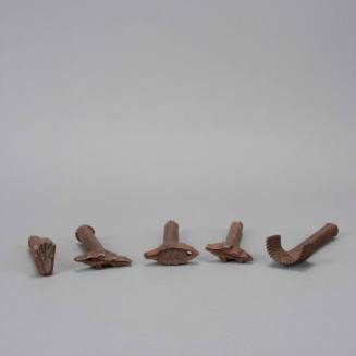 Set of five iron stamps