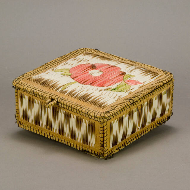 Quillwork sewing basket