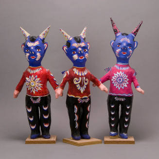 Three Blue Face Judas Figures