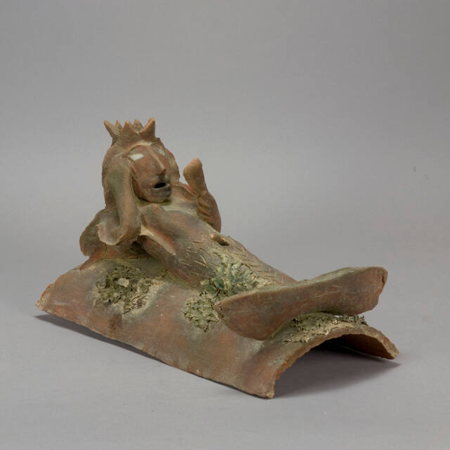 Ceramic Roof Tile Ornament - mermaid