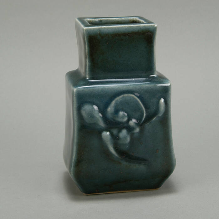 Cobalt stoneware vase