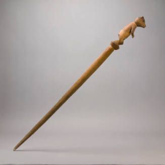 Staff, bear figure