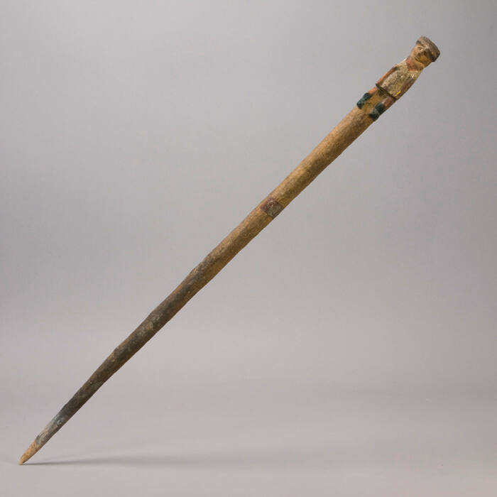 Staff, male human figure