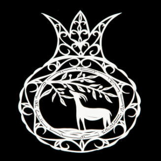 Decorative house blessing (paper art with deer)