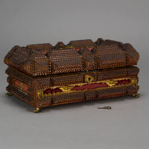 Tramp art jewelry box