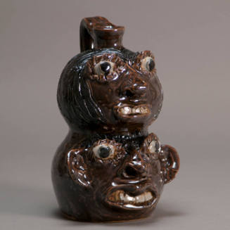 Double face jug depicting President and Michelle Obama