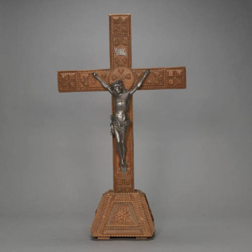 Tramp art crucifix