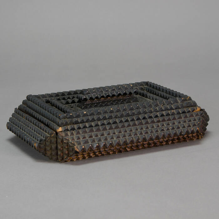 Tramp art lidded box
