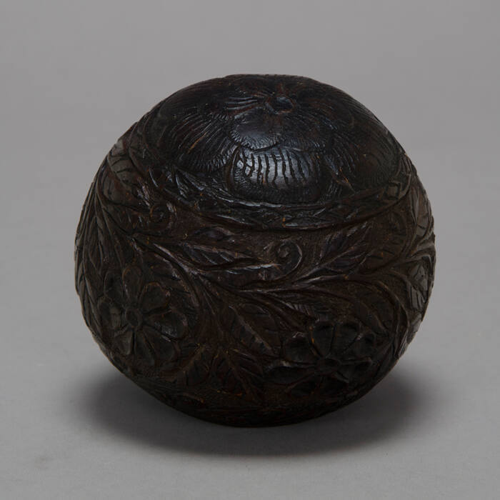 Carved coconut shell