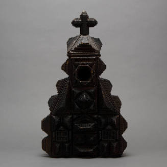 Tramp art watch holder