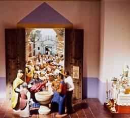Baptism, by the Aguilar family, ca. 1960. Painted earthenware. Ocotlan de Morelos, Oaxaca, Mexi…