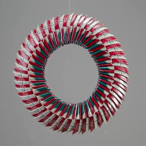 Gum wrapper wreath