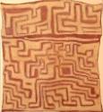 Square ceremonial skirt cloth with maze-like design. 