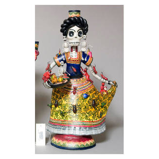 Candleholder, female skeleton