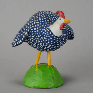 Chicken with blue and white body