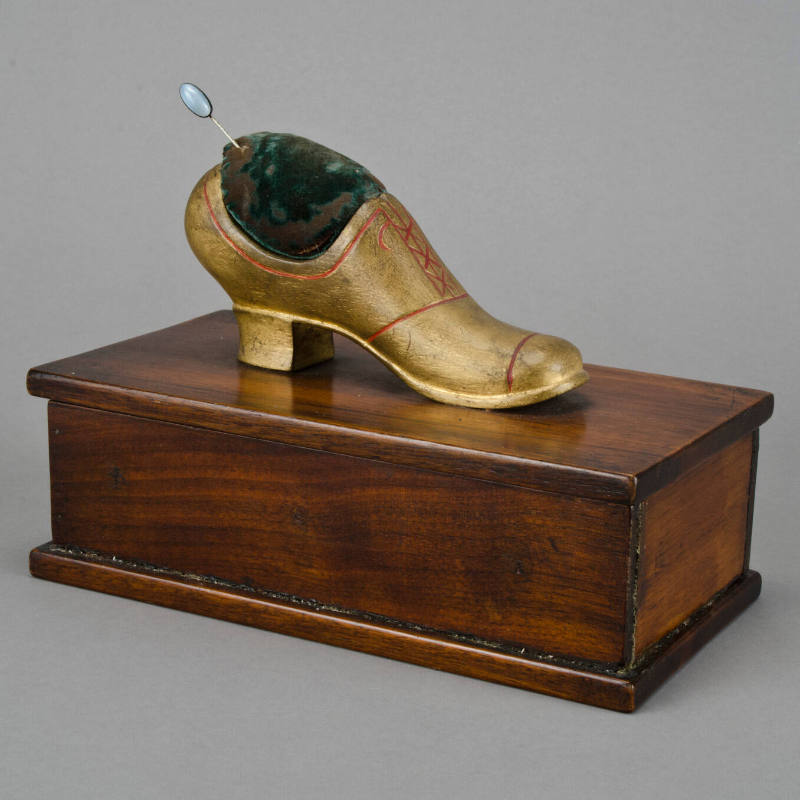 Shoe topped sewing box