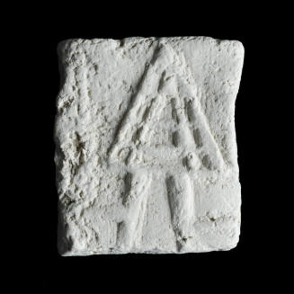 Sacred clay tablet with two triangles