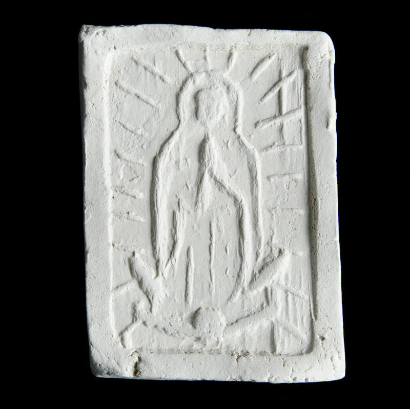 Sacred clay tablet with Virgin