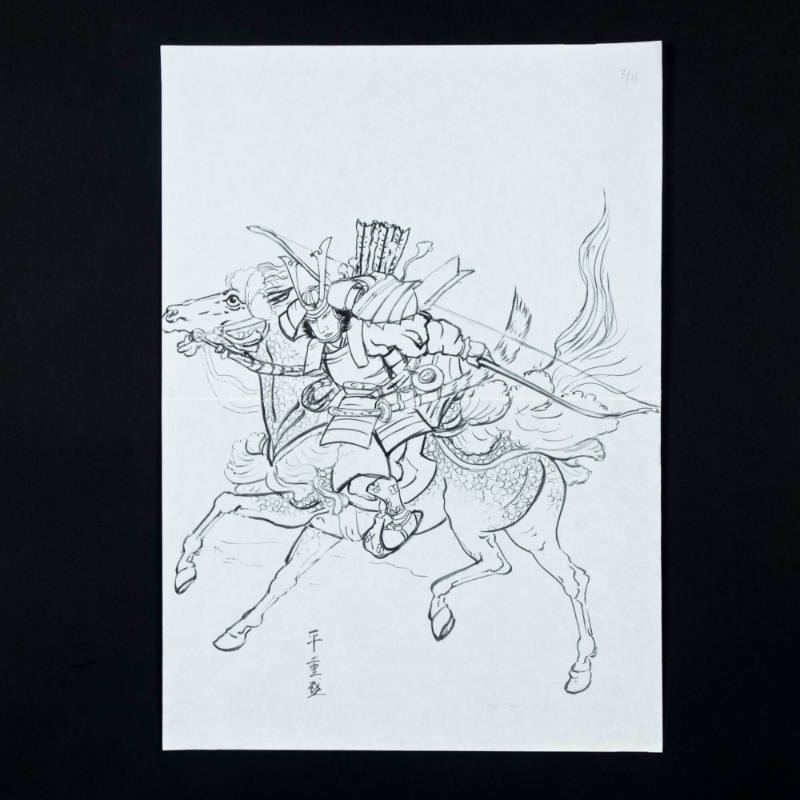 Kite Painting or Drawing of Warrior