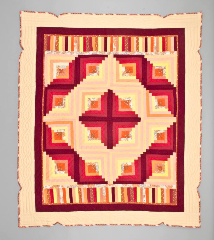 Log Cabin Quilt, Barn Raising Variation