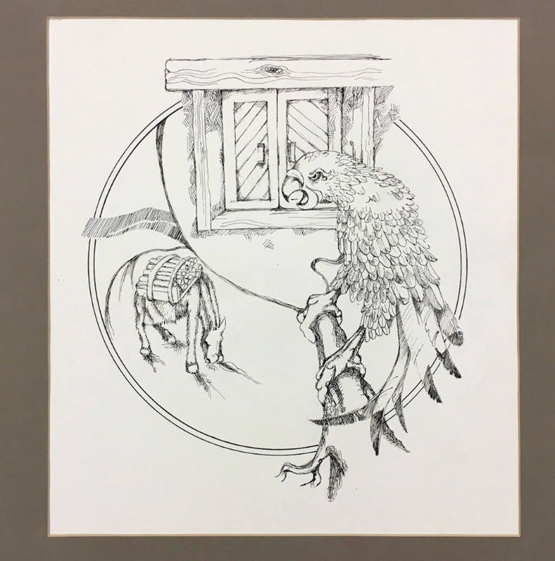 llustration for the story "El perico que compró leña/The Parrot Who Brought Firewood," p. 110