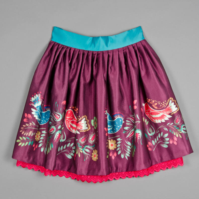 Pollera Nelly Morada (Purple Nelly skirt)