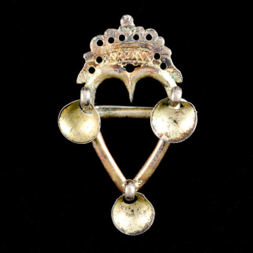 Crowned heart pin