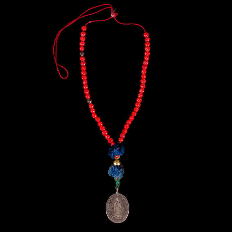 Necklace with 18th c Virgin of Guadalupe medal