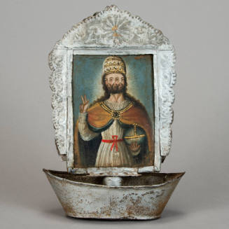 Alms plate, Christ with three faces