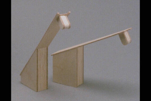 (Pair) Miniature Wood Giraffe(s); "Gipi Milano"
