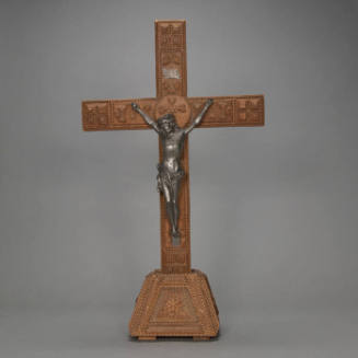 Tramp art crucifix