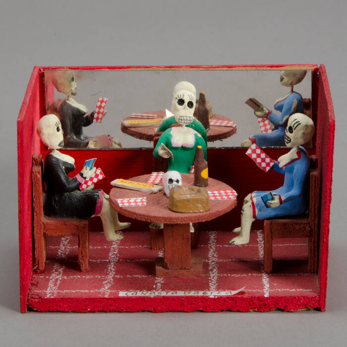 Skeleton ladies out for a meal