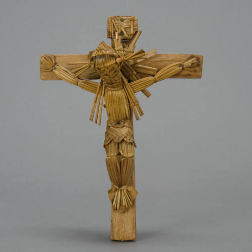 Straw Christ on cross